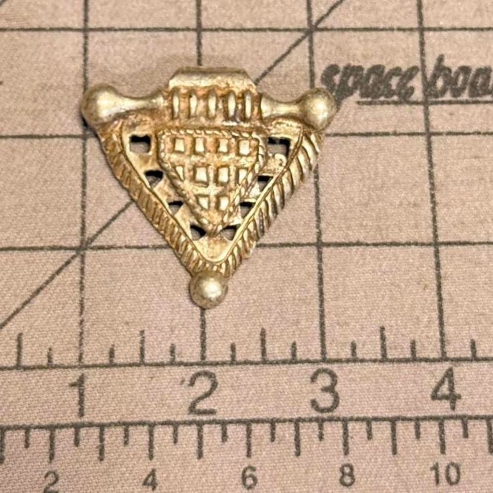 Ornate Triangular Pendant | Silver Tone | Bohemian Ethnic Style Charm